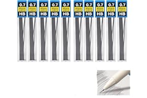 Hawfund Mine de Crayon 0,7 mm - 120 pièces de mines de crayon HB pour crayons mécaniques, écriture fluide et précise, idéale pour le dessin, le croquis et la prise de notes