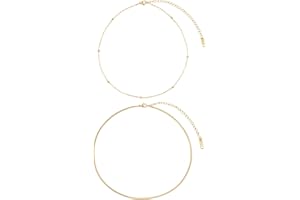 Happiness Boutique Set girocollo da donna placcato oro | 2 catene minimalista dal design delicato gioielli raffinati in acciaio inox oro – oro rosa argento
