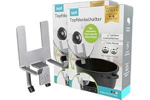 topfi® supporto per coperchio per pentole e padelle set di 2 | L'aiuto in cucina per una superficie di lavoro libera e pulita, lascia semplicemente gocciolare l'acqua nella pentola