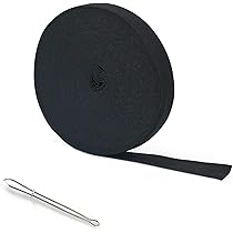 Elastico Per Cucito 24 M X 3 Cm - Nero, Altamente Elastico, Per Vestiti, Pantaloni, Fai Da Te