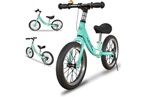 ‎GASLIKE GASLIKE Laufrad Kinder 2 3 4 5 6 Jahre, 14 Zoll Kinderlaufrad mit Bremse, Verstellbarer Sitz, Training Fahrrad Ohne Pedale für Anfänger Jungen und Mädchen, Stabiles & Sicheres