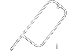 MGiessca 60041 - Bruciatore in acciaio inox per Weber Q200 Q220 Q2000 Q2200, bruciatore per barbecue Weber 396001 396002 566002 53060001 54060001, tubo bruciatore per barbecue Weber 69956 418 62