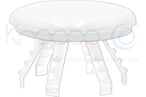 KNOPPO® Waschbecken Überlauf Abdeckung, Clip, Design Überlaufblende - Medi Cap (für Krankenhäuser, Ärzte und Pflegeeinrichtungen) weiß