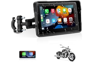 Jansite Motorcycle Carplay Screen 5 inch Wireless Carplay Motorbike Android Auto, Dual Bluetooth Waterproof Motorcycle Sat Nav Siri/G0ogle Assistant