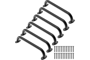 Dolibest Metalowa poręcz, 43 cm uchwyt bezpieczeństwa dla dzieci, czarna klatka schodowa, poręcz dla osób starszych, do użytku wewnątrz i na zewnątrz, zestaw huśtawek, zestaw zabaw, park zabaw, bary