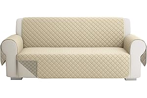 Poligino 3-osobowy ochraniacz na kanapę 170 cm, odwracalny pokrowiec na materac, kolor ciemnobeżowy i beżowy