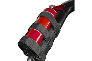 Jecar Barre d'extincteur réglable pour Jeep Wrangler JK JL TJ CJ & ☛ Unlimited Rubicon Sahara Sport Car Trunk (Noir)