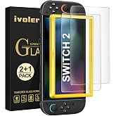 ivoler 2 Pieces Matte Screen Protector for Nintendo Switch 2, Includes Easy Installation Frame, Bubble-Free, Anti-Glare and A