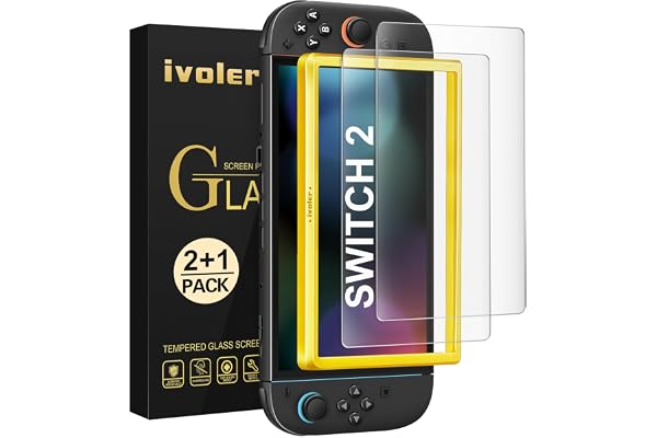 ivoler 2 stycken matt anti-reflex skyddsfilm för Nintendo Switch 2 Model 2025, antireflekterande skärmskydd med positionering