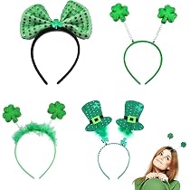 Kleeblatt-Haarreif Für St. Patrick's Day, Grün – Lustiges Accessoire Für Karneval & Mottopartys