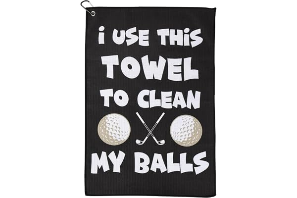 flintronic Golfhandduk, roliga gåvor för män, bärbara golfhanddukar med klämma, personlig golfhandduk för man, pojkvän, make, pappa, golffantast