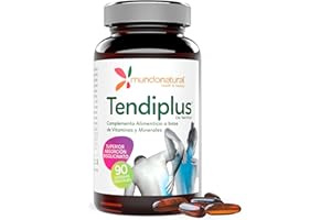 MUNDONATURAL Mundo Natural - Tendiplus | Magnesio Bisglicinato + Zinc + Vitaminas B | Bisglicinato de Magnesio 300mg + Zinc 7mg | Zinc y Magnesio de Gran Absorción | Suplementos Magnesio con Vitaminas y Minerales