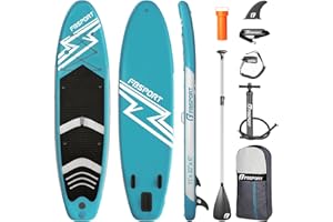 FBSPORT Tavola da SUP Gonfiabile SUP, Stand Up Paddling Board, Stand Up Paddle Board Gonfiabile per Stand Up Paddling 15CM Spessore, Surf con Alluminio Regolabile SUP Paddle + Pompa