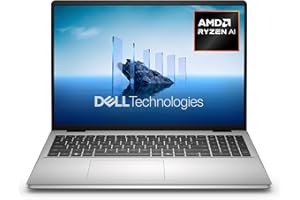 Dell 16 Laptop DC16256 Copilot+ PC 16-Inch 2K (1920x1200), AMD Ryzen AI 7 350, AMD Radeon Graphics, 32GB DDR5 RAM, 1TB SSD, Windows 11 Home, Fingerprint Reader, UK Qwerty Backlit Keyboard, Silver
