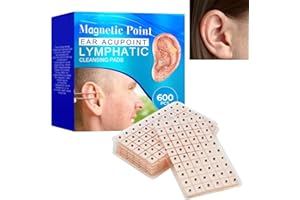 GNAUMORE Ear Acupoint Patch,Ear Acupoint Massage Patch,Disposable Ear Press Seeds,Magnetic Acupressure Patches,Relaxation Massage Probe Acupressure Ear Bean Auricular-Paster Pressure Ears Stickers 600pcs
