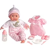 JC TOYS Puppe Neugeborene, 38 cm, weicher K&ouml;rper, mit Zubeh&ouml;r