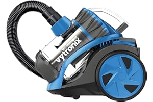 VYTRONIX CYL01 Bagless Cylinder Vacuum Cleaner, 800w High Power Motor, Compact and Lightweight, Cyclonic Vacuum and Carpet Cleaner with 4 stage HEPA Filter for removing Dust, Dirt and Allergens