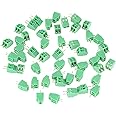 Walfront 50Pcs 2 Pin 2.54mm Terminal Block Connector, PCB Universal Screw Terminal Block Connector for Low Frequency, Green