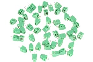 PUSOKEI 50 sztuk/zestaw złącze listwy zaciskowej 2 pin 2.54mm PCB listwa zaciskowa obwodu uziemienia listwa zaciskowa niskiej częstotliwości złącze śrubowe (zielony)