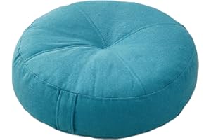 ‎PERFK perfk Rundes Bodenkissen, bequemes dekoratives Tatami-Sitzkissen für Stuhl, Sofa, Wohnzimmer, Balkon, drinnen und draußen, Blau