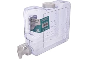 TWO TIGERS Botella Dispensador de Bebidas con Grifo. Garrafa de Plástico BPA Free Portátil para Frigorífico o Nevera (3L)