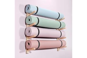 Väggmonterad förvaringshållare för yogamatta