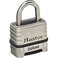 Master Lock 1174D Padlock, 1.5" x 2.2" x 3", Stainless Steel