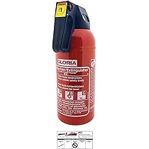 Lot De 2 Extincteurs Auto Gloria P1DB 1kg + Supports – Classe ABC, Neufs