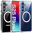TORRAS Magnetic Shockproof for Samsung Galaxy S25 Plus Case, [Compatible with MagSafe][4X Military Grade Protection][Anti-Yellowing] Magnetic Slim Clear for Samsung S25+Plus Case, Diamond Clear