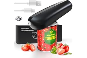 Dosenöffner Elektrisch, [Wiederaufladbar]Homtronics Automatischer Dosenöffner mit 2 Auswechselbare Messerköpfe, One Touch Geeignet für alle Dosengrößen, ist die beste Wahl für Köche, Senioren, Jugend