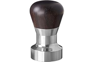 SCARLET BIJOUX Scarlet Espresso | Tamper « Passion » pour barista ; avec manche ergonomique en PVC ou en bois précieux au choix et base en acier inoxydable de précision (41 mm)