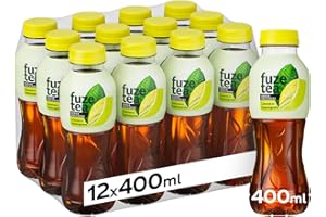 Fuze Tea, Bevanda Rinfrescante Analcolica di Té al Gusto Limone e Citronella, Senza Zuccheri - 1 Confezione da 12 Bottiglie da 400 ml
