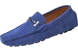 SMajong Uomo Mocassini Pelle Scamosciato Scarpe di Guida Comfort Scarpe Oxford Classico Penny Loafers Moda Pantofole 38-47.5 EU