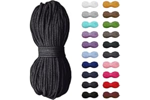 Slantastoffe 5m Baumwollkordel 5mm, Kordel, Schnur, Turnbeutel, 21 Farben (Dunkelgrau meliert)