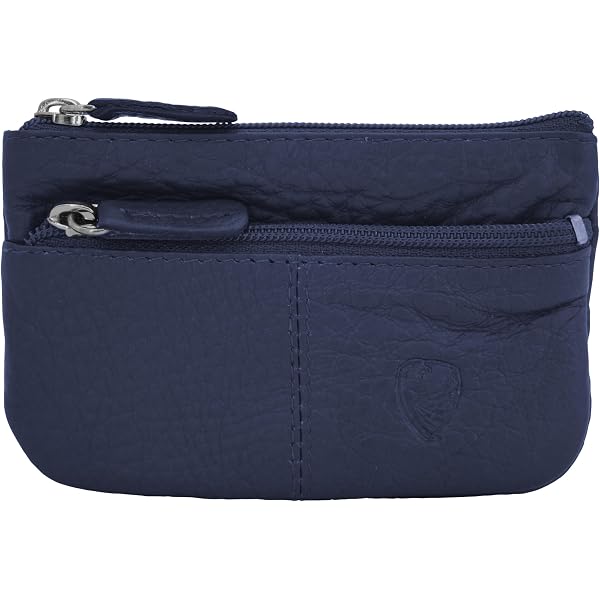 Porte Monnaie Femme Cuir SKPAT - Mini Format Bleu Marine