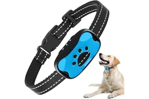 MASBRILL Anti Bark Collar for Dogs, Bark Collar Humane Vibration Beep for Small Medium Large Dog, Stop Dog Barking Deterrent Device with 7 Adjustable Sensitivity Levels No Bark Collar