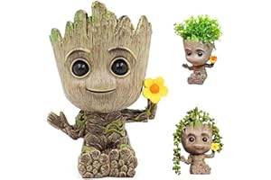 HBSFBH Baby Groot Maceta, Pen Pot y Macetas, Gente del Árbol, Figura de acción para Plantas y bolígrafos de la película clásica, para Deco del Acuario/Decoración de Escritorio/Perfecto como Regalo