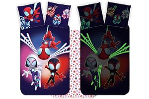 Spidey-bäddset som lyser i mörkret