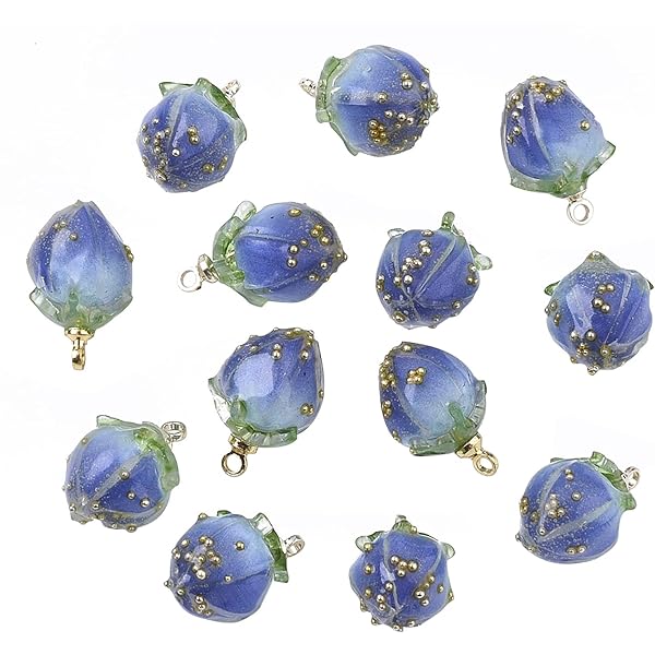 30 Stück Acryl-Blumenkegel-Perlen Für Windspiele & Schmuck – Transparent, 24 Mm, Mit Glitzereffekt, DIY-Zubehör