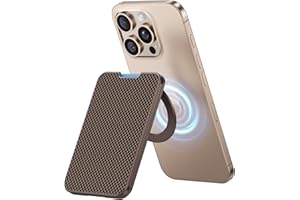 BENKS ArmorGo MagSafe Wallet Ständer, Magnetischer Kartenhalter aus Dupont Kevlar Aramidfaser, Verstellbar & RFID-Blockierend für iPhone 12–17 Serie, Platz für 3 Karten, Goldene Morgenröte