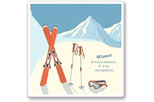 DESTINATIONVINYL 2 x Ski vinyle autocollant autocollants pour iPad Ordinateur Portable Travel bagages Jour d'hiver Mountain # 4748