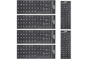 TSLRSA 6pcs Kit Adesivi Tastiera Stickers,adesivi tastiera italiana,per Trasformazione Layout in Italiano, Keyboard Stickers, Adatti per Qualsiasi Tastiera Standard, Tastiera del Computer Portatile