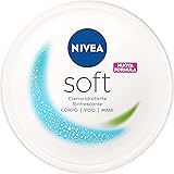 NIVEA Soft Crema Multiuso 1 x 300 ml, Crema Idratante e Rinfrescante, Crema Viso, Corpo, e Mani a Rapido Assorbimento, Arricc
