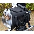 pecute Hundekörbchen 5KG, Fahrradkorb Hinten für Kleine Hunde Katzen, Faltbare Hundebox für Reisen, Camping, zum Tierarzt, Wa