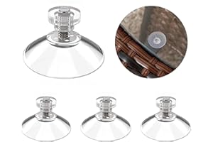 BESOCUTE Clear 52mm Suction Cups with M4 10mm Screws & Nuts (4 Pack) – Heavy-Duty PVC Suckers for Secure Mounting, Versatile Use – Strong Adhesion, Easy Install – Perfect for Home, DIY, and Craft Projects