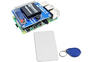 sb components RFID HAT for Raspberry Pi with 0.91” OLED Display, RFID Shield Expansion HAT for Raspberry Pi 4B/3B+/3B/2B/B+/A+/Zero and Zero W, Raspberry Pi RFID Reader & Control Board