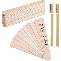 Whaline 100 STK 15 cm Popsicle Sticks Holzstäbchen Natürliche Craft Sticks Pflanzenschilder Etikette für Handwerk…