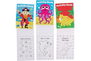 Baker Ross FX832 Mini Activity Books - 12 st, underhållande aktivitetsböcker för barn