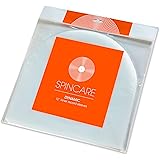 100x SPINCARE 33 Giri Buste Interne Antistatiche Per Copertine Di Dischi LP In Vinile | DYNAMIC 12" Pollici 50 Micron Fondo A