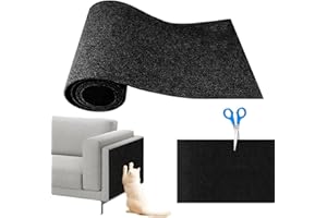 Shujin Self-Adhesive Cat Scratching Mat,DIY Cat Wall Scratching Mat Trimmable Cat Scratching Mat, Anti Scratch Protection Cats for Protects Sofa Carpets Furniture Protection,Black,30cmx100cm